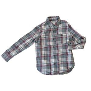 Crewcuts Gray and Red Plaid Button Down Shirt